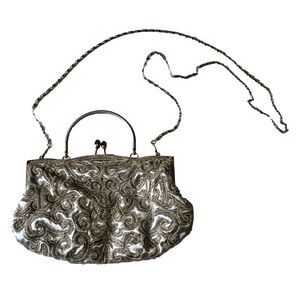 MG Collection by My Gift Embroidered Beaded Clutch Purse